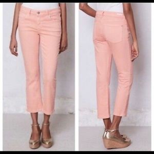 NWOT Pilcro “Stet” Cropped Denim in Peach